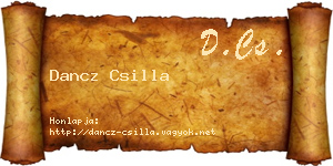 Dancz Csilla névjegykártya