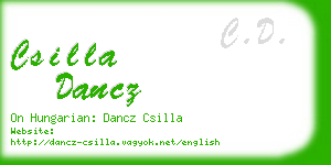 csilla dancz business card